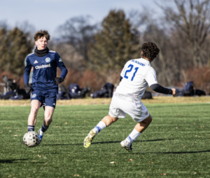Small photo of Shaw on soccer field